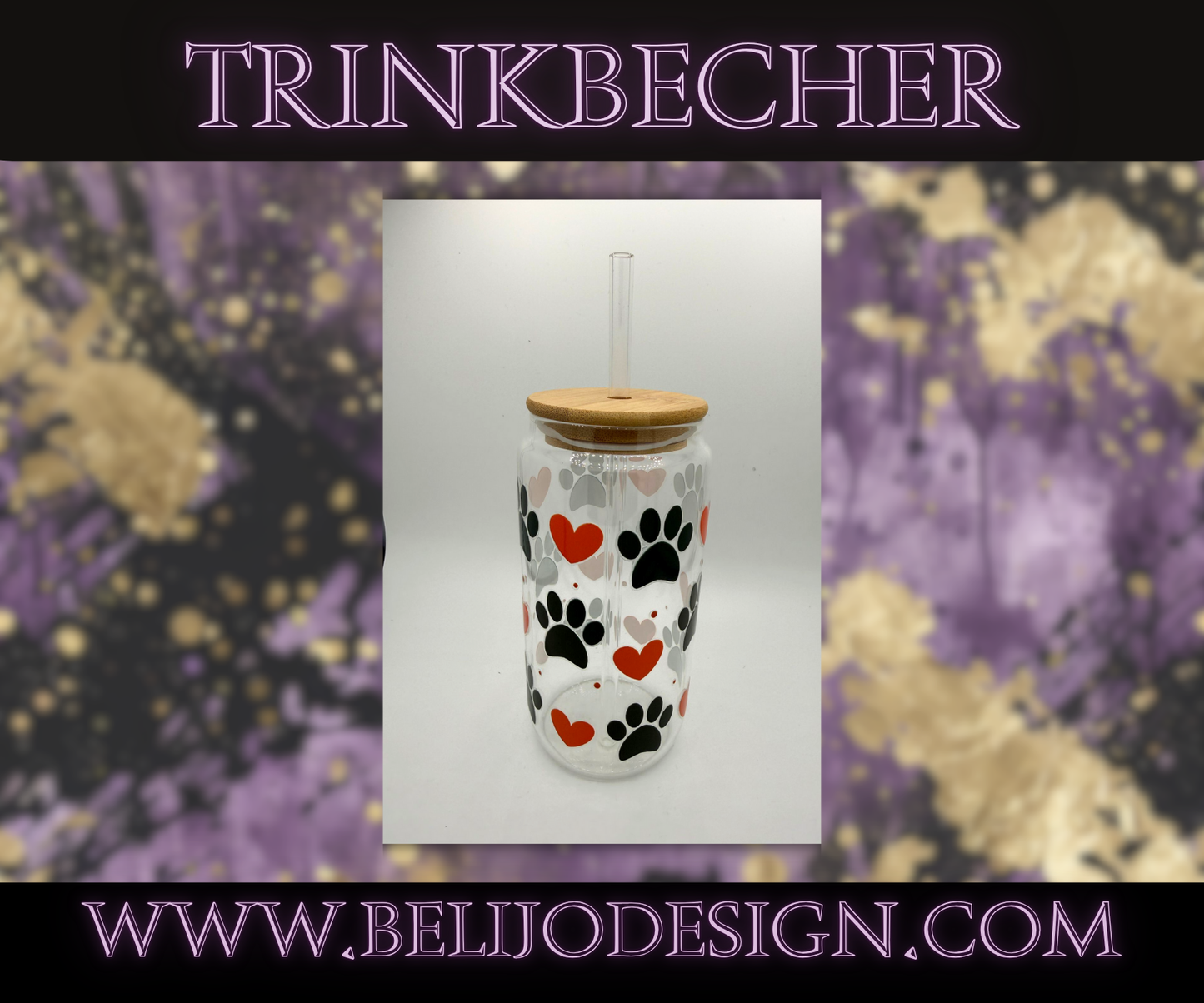 Trinkbecher - Hundepfoten