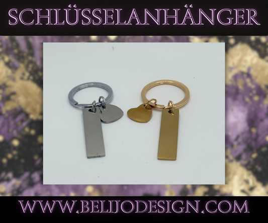 Schlüsselanhänger mit Herz  (Personalisierung max. 8 Zeichen)